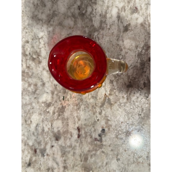 Kanawha Vintage Amberina hobnail 3.5" glass pitcher - Picture 8 of 10